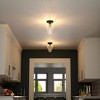 Hudson and Canal 7" Wide Semi Flush Mount with Glass Shade - 4 of 4
