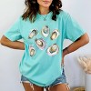 Simply Sage Market Oysters Watercolor Garment Dyed Tee - 2 of 4