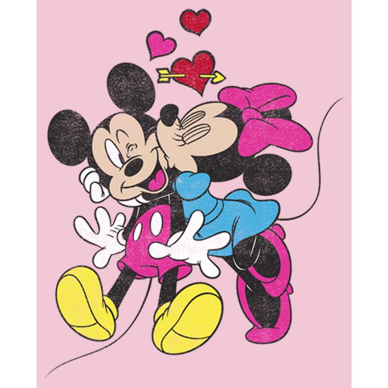 Girl's Disney Mickey and Minnie Heart Kiss T-Shirt, 2 of 5