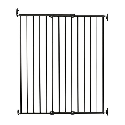 Scandinavian Pet Design Extra Tall 42 Inch Wall Mount Portable Animal Pet Safety Gate for Large and Small Dogs, Black