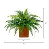 Nearly Natural 22-in Artificial Fern Plant in Decorative Planter - 4 of 4