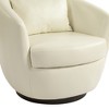 UPHA Upholstered Swivel Barrel Armchair with Storage Modern Living Room Side Chair for Bedroom, Office, Reading Spaces - PU - 4 of 4