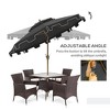 PAGED 9FT Patio Umbrella Double Top Ruffled Market Umbrella with Push Button Tilt and Crank for Garden, Poolside, Base Not Included - 4 of 4
