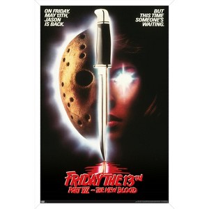 Trends International Friday The 13th Part VII: The New Blood - One Sheet Framed Wall Poster Prints - 1 of 4