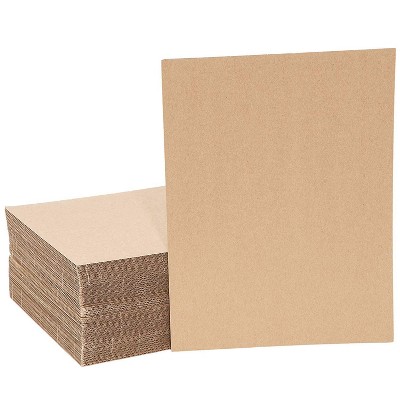 50 Pack Corrugated Cardboard Sheets Cardboard Filler Inserts for Packing Mailing Crafts, 9x12 in