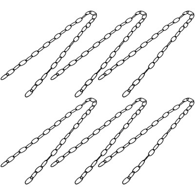 Farmlyn Creek 6 Pack Metal Hanging Chains for Pots, Plants, Planters, and Bird Feeders, Black, 36 in.