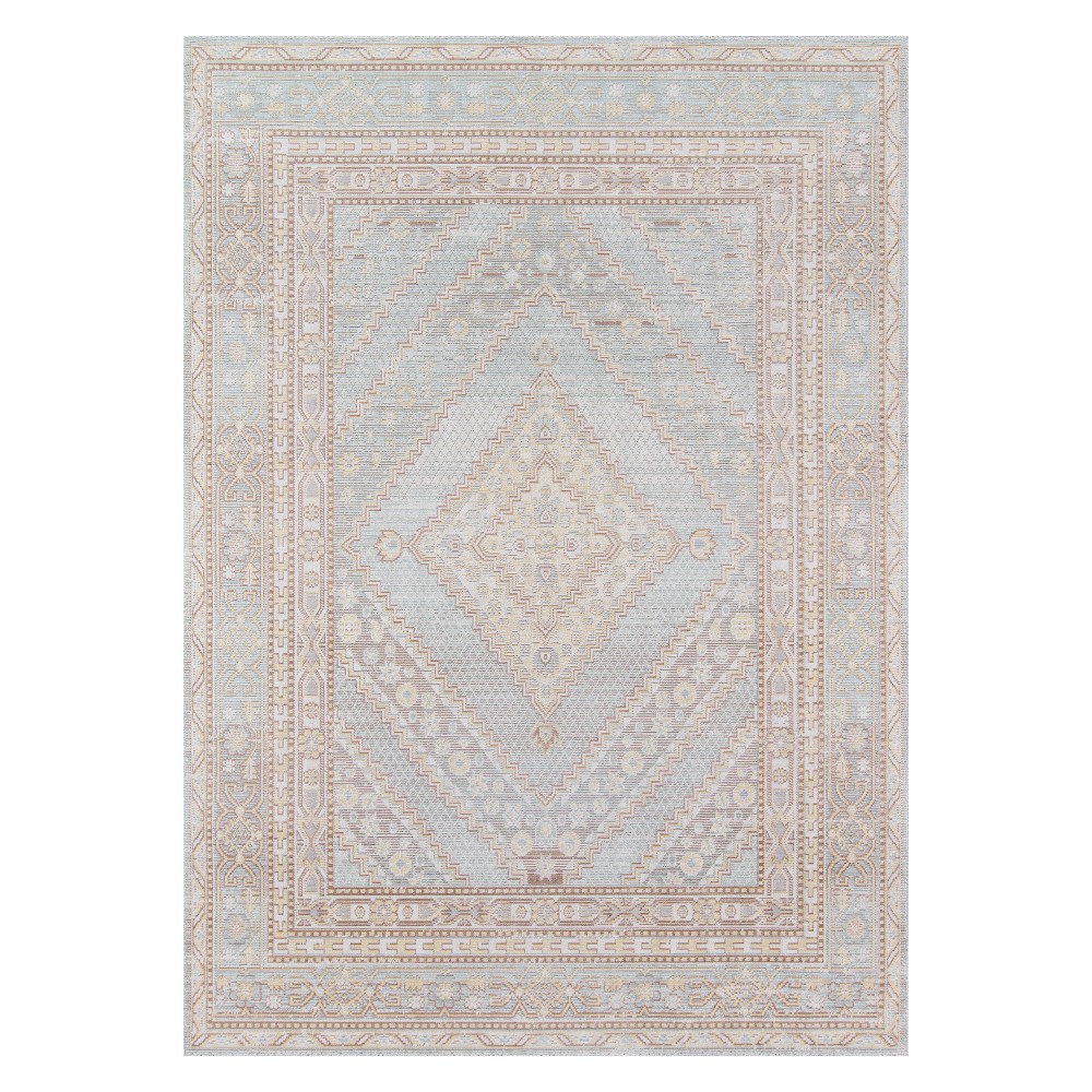 2'x3' Shapes Geometric Loomed Accent Rug Blue - Momeni