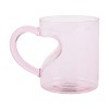 Bioworld Heart Transparent Pink Glass Mug - 2 of 4