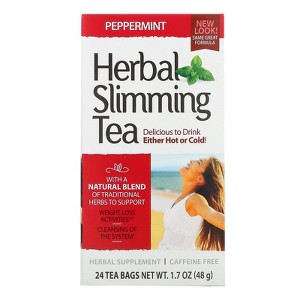 21st Century Herbal Slimming Tea Peppermint Caffeine Free 1.7 oz (48 g), 24 Count - 1 of 4