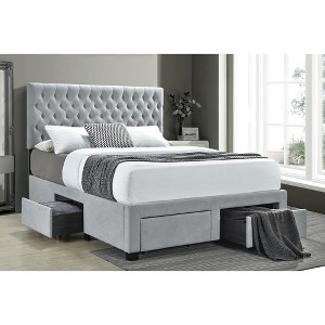 Queen Size Storage Bed with 4 Drawers for Bedroom - 1 of 4