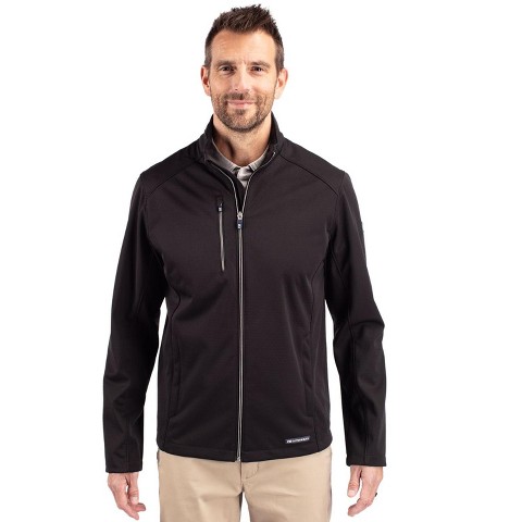 Cutter & Buck Evoke Softshell Recycled Full Zip Mens Jacket - Black - XXXL