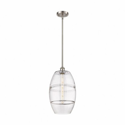 Vaz - 1 Light Stem Hung Mini Pendant In Industrial Style-18.5 Inches Tall and 10 Inches Wide