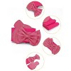 Allegra K Women Bowtie Ornament Press Stud Button Elastic Waist Cinch Belt Hot Pink One Size 1 Pc - 2 of 4