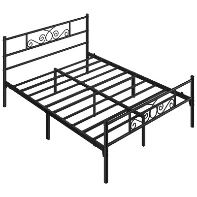 Yaheetech Metal-Framed Platform Bed with Headboard and Footboard