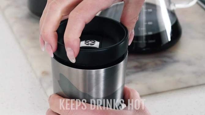 Ello Jones 11oz Vacuum Insulated Stainless Steel Travel Mug, 2 of 11, play video