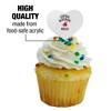 University of Central Missouri Mules Heart Love Cupcake Picks Toppers Decoration Set of 6 - 3 of 4