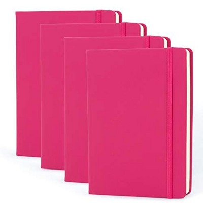 Simply Genius A5 Dotted Hardcover Notebooks for Work, Travel, Business, School & More - 192 pages, 5.7" x 8.4" (Pink, 4 Pack)