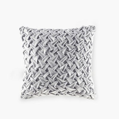 LIVN CO. Vintage Ruched Square Velvet Pillow