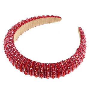 Unique Bargains Crystal Headband Rhinestone Hairband for Women 1.2 Inch Wide 1Pcs - 1 of 4