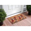 HomeRoots 24" X 36" Natural Red and Yellow Coir Floral Outdoor Door Mat - 2 of 3