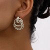 Anna-Kaci Women's Double - Hoop Intertwined Earrings - 2 of 4