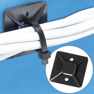 Box Partners Cable Tie Mounts 1 1/2" x 1 1/2" Black 100/Case CTM15B - 1 of 1