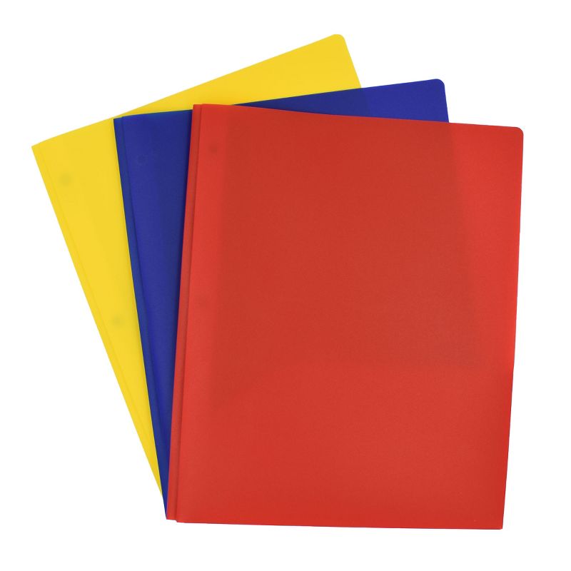Smead Poly Two-Pocket Folder with Tang Style Fasteners, Letter Size, Assorted Colors, 6 per Pack (87746), 4 of 5