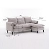 Maliang Sofa with Footstools with Storage, for Living Room/Bedroom/Office/Small Space, 3-Seater Combination Sofa - 4 of 4