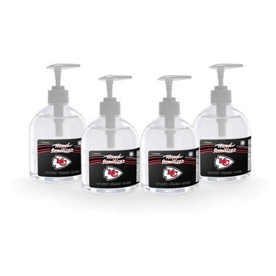 NFL Kansas City Chiefs 16oz Pump Top Hand Sanitizer - 4pk