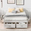 TIRAMISUBEST Full/Queen Size Platform Bed with 6 Drawers, Wood Storage Bed Frame without Headboard - 2 of 4