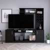 38.7" Manufactured Wood Entertainment Center with Two-Door Cabinet and Six External Shelves for Living Room and Bedroom - 2 of 4