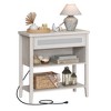VASAGLE Console Table with Power Outlets Entryway Table with Storage Shelf Sofa Table with Drawer for Living Room Oatmeal Beige - 2 of 4