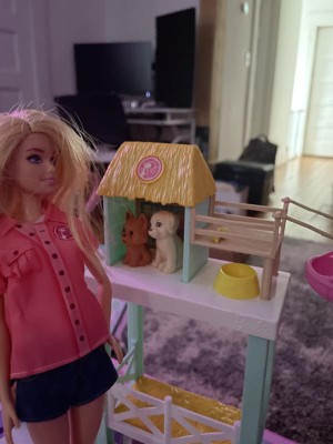 Barbie Doll and Animal Rescue Center with 8 Animals