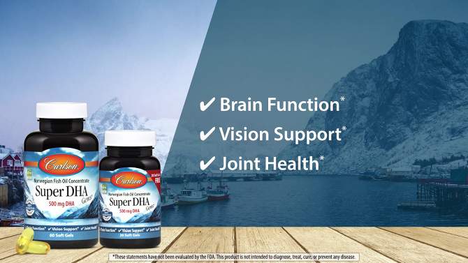 Carlson - Super DHA Gems, 500 mg DHA, Norwegian, Wild Caught, Sustainably Sourced, 2 of 8, play video