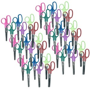 Charles Leonard Children's 5" Scissors, Blunt Tip, Assorted Colors, Pack of 36 - 1 of 2