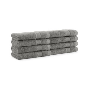 Aston & Arden Aegean Eco-Friendly Washcloths (8 Pack), 13x13, Recycled Cotton - 1 of 4