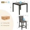 AZL1 Life Concept Dining 5-Piece Counter Height Table Set with 4 Chairs, Wooden Counter Table Set for Kitchen Dining Room, Brown, 39”*39“*35.8" - 3 of 4