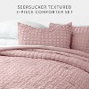Seersucker Textured Comforter Set, All-Season Down Alternative – Ultra Soft & Lightweight – 3-Piece Set - Becky Cameron - 3 of 4