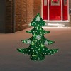 Northlight 3D Lighted Christmas Tree Outdoor Decoration - 20" - Green and White - Clear Lights - 2 of 4