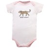 Hudson Baby Infant Girl Cotton Bodysuits, Modern Pink Safari - image 4 of 4