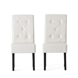 GDFStudio San Marcos Contemporary Tufted Dining Chairs (Set of 2) - 1 of 4