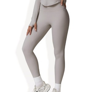 Anna-Kaci Active Women's High-Waisted Ribbed Fitness Leggings - 1 of 4