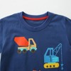 MyKids-USA Summer Boys’ Engineering Vehicles Cartoon Pattern T-shirt in European and American Style - 3 of 4