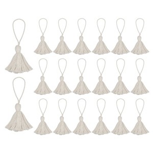 Unique Bargains Cotton Mini Hanging Loop DIY Functional Bookmark Tassels 20 Pcs - 1 of 4