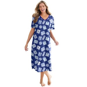 Dreams & Co. Long Print Sleepshirt - 1 of 4