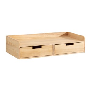 Kate and Laurel Kitt Rectangle Wood Floating Console Table, 28x12x6.5, Natural - 1 of 4