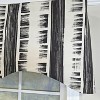 RLF Home 100% Cotton Jaspeado Cornice With Poly/Cotton Ivory lining Rod Pocket Valance 50" x 17" Black - 3 of 4