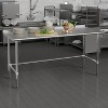 Flash Furniture Reese Commercial Grade 430 Stainless Steel 18 Gauge Nsf ...