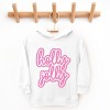 Holly Jolly Outline Puff - Toddler Hoodie - 2 of 4