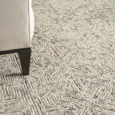 Hand-Tufted Vail Beige/Grey Wool Rectangular Area Rug, 8' x 12'
